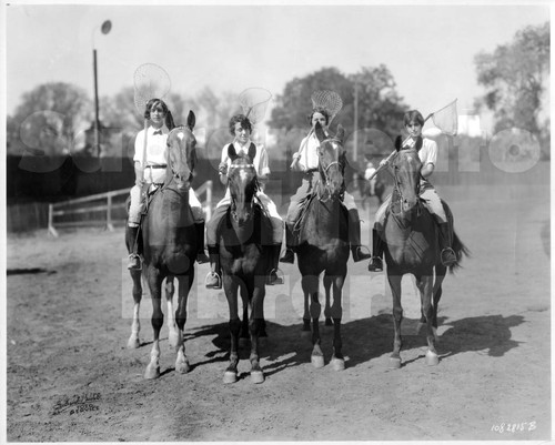 Polo Lacrosse Players on Horseback