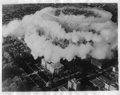 Smoke Screen Over Capitol Building