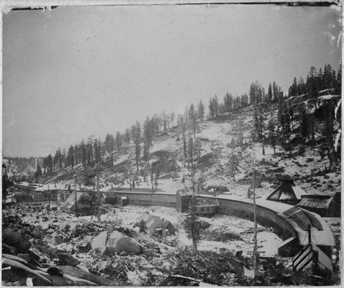 The Summit of the S.N. Mts. looking West