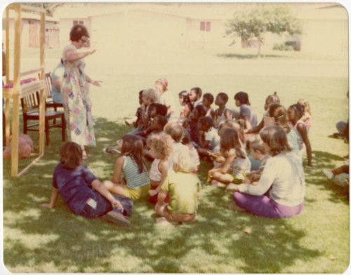 Terry Chekon Telling a Story at Fruitridge Branch