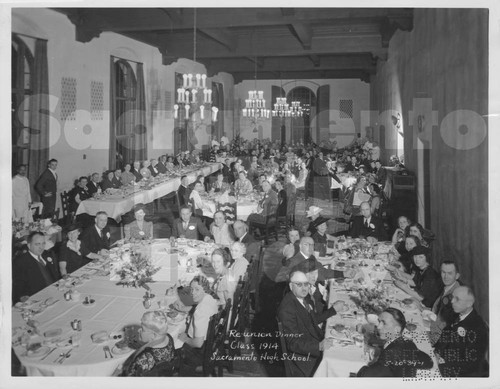 Sacramento High School Class of 1914 Reunion Dinner