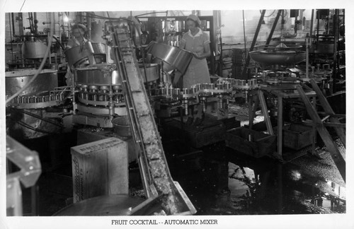 Automatic Mixer of Fruit Cocktail at Bercut-Richards Packing Company