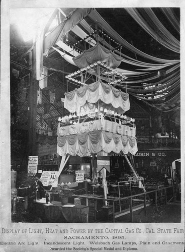 Capital Gas Company's 1895 California State Fair Display