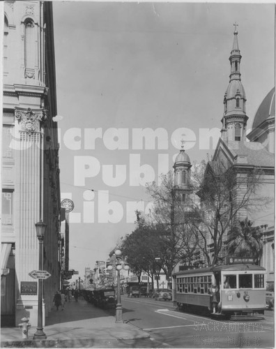 Streetcar and Cathedral on K Street