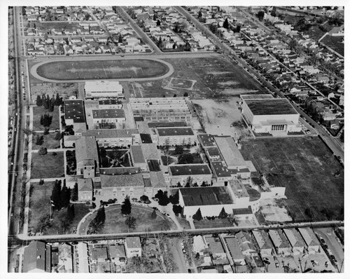 Aerial View of Sacramento High School at Thirty-Fourth and W