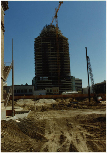 Renaissance Tower Rises Behind Central Library