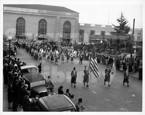 Shrine Band and Drill Team on Fourth Street