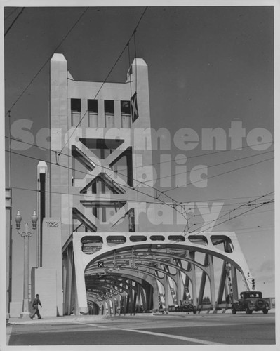 Side View of the Tower Bridge as Seen From the East Side of the Sacramento River