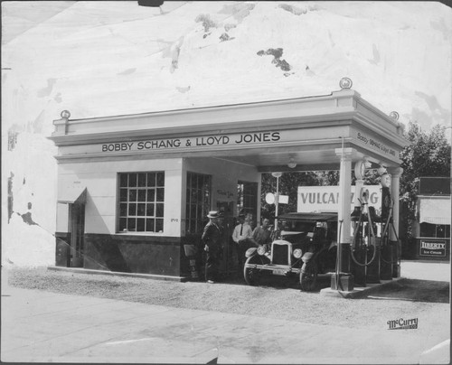 Bobby Schang and Lloyd Jones Service Station