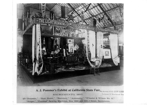 A.J. Pommer Exhibit, California State Fair, Sacramento, 1895