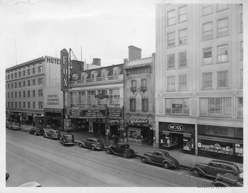 Fox Senator Theater and Other Businesses from the North Side of K Street