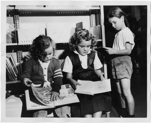 Children Reading at Mabel Gillis