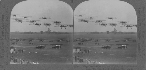 Planes Flying in Formation, Mather Field