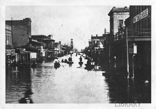 Flood 1861-1862; K Street near Front Street