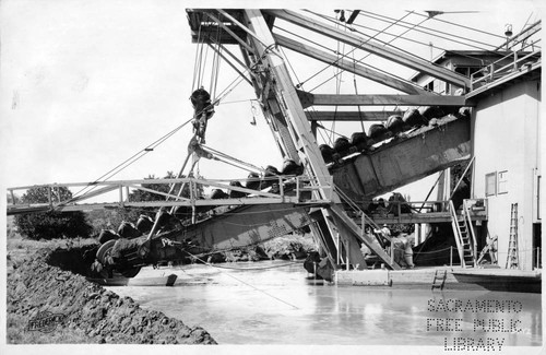 Dredger at work