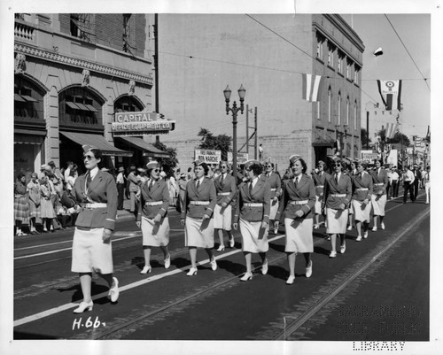 Legionnaire's Parade Along J Street at Twelfth