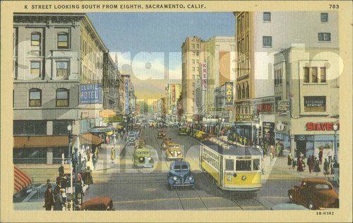 K Street Looking South from Eighth, Sacramento, Calif. - Stanley A. Piltz