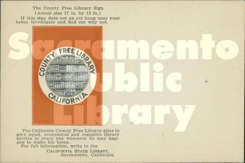 The County Free Library Sign