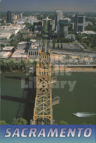 Looking from the Tower Bridge to the Capitol, Sacramento, CA