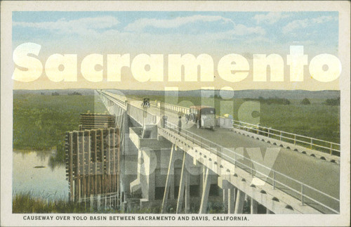 Causeway Over Yolo Basin Between Sacramento and Davis