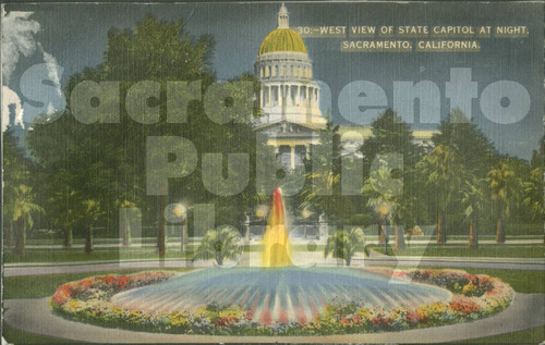 West View of State Capitol at Night