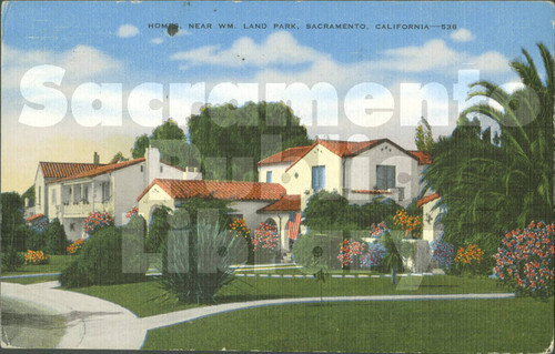 Homes, Near Wm. Land Park, Sacramento, California - W.C. Spangler