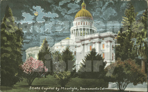 State Capitol by Moonlight, Sacramento, Cal