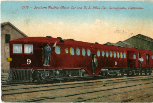Southern Pacific Motor Car and U.S. Mail Car, Sacramento, California