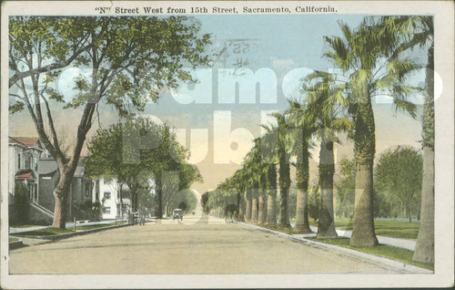 N Street, West from 15th Street, Sacramento, California