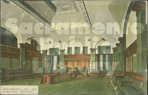 Lodge Room, Elks Club, Sacramento, Cal