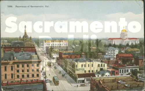 Panorama of Sacramento, Cal. - Note and Address on Back