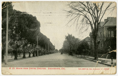 N St. North from Capitol Grounds, Sacramento California