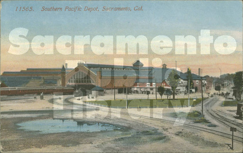 Southern Pacific Depot, Sacramento, Cal. - Acmegraph Co