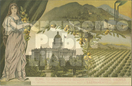 Come to California's Golden Hills and Orange Groves, National Irrigation Congress, Sacramento, September 2, 1907