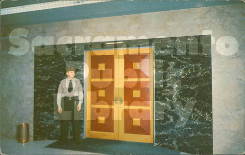 Entrance to the Governor's Suite of Offices, Sacramento, Cal. - Columbia