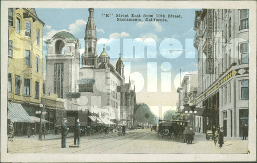 K Street East from 10th Street, Sacramento, California - E.C. Kropp Co