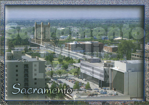 View of the Tower Bridge Looking West, Sacramento, CA