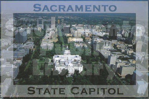 Aerial View of State Capitol, Looking West, Sacramento, CA