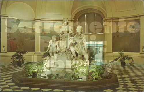 Statue in Center of Rotunda, California State Capitol Building, Sacramento, Cal