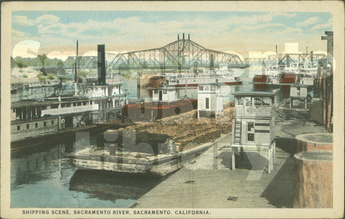 Shipping Scene, Sacramento River, Sacramento, California