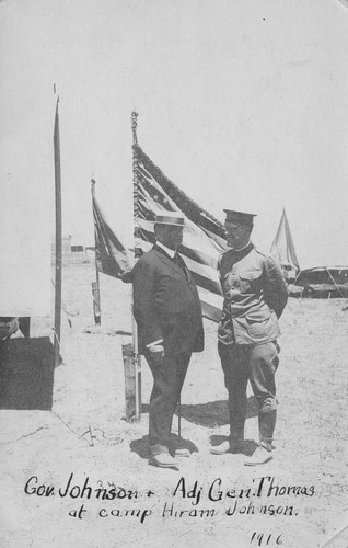 Hiram Johnson and Adjutant General Charles W. Thomas