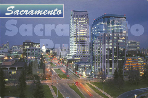 Sacramento Skyscrapers with State Capitol in the Background, Sacramento, CA