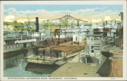 Shipping Scene, Sacramento River, Sacramento, California - 72205