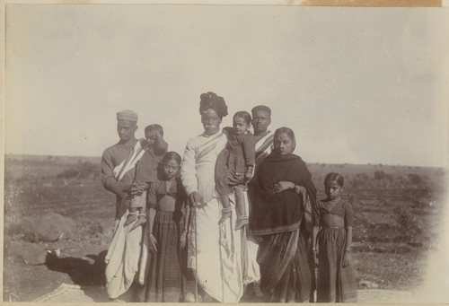 [The Mamlatdar and his family posing near Camp Pierson, Wangi, India]