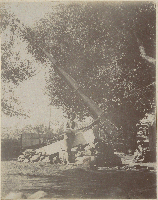 [Charles Burckhalter in front of the Pierson telescope, Camp Pierson, Wangi, India]