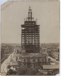 Completed tower framework of Oakland City Hall, August 1912