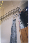 Detail of building restoration in Oakland City Hall after earthquake damage, circa 1990-1995