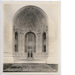 Exterior niche A, "The Joy of Effort," at the Oakland Municipal Auditorium, circa 1914