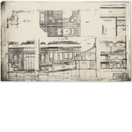 Building plan for the Oakland Municipal Auditorium showing theater detail, circa 1913