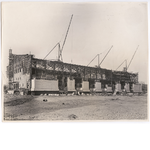 Framework and partially completed facade for North and East elevations of Oakland Municipal Auditorium, circa 1913